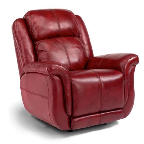 Contemporary Red Leather Power Recliner Nebraska Furniture Mart
