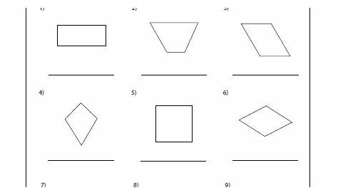 identifying quadrilaterals worksheets