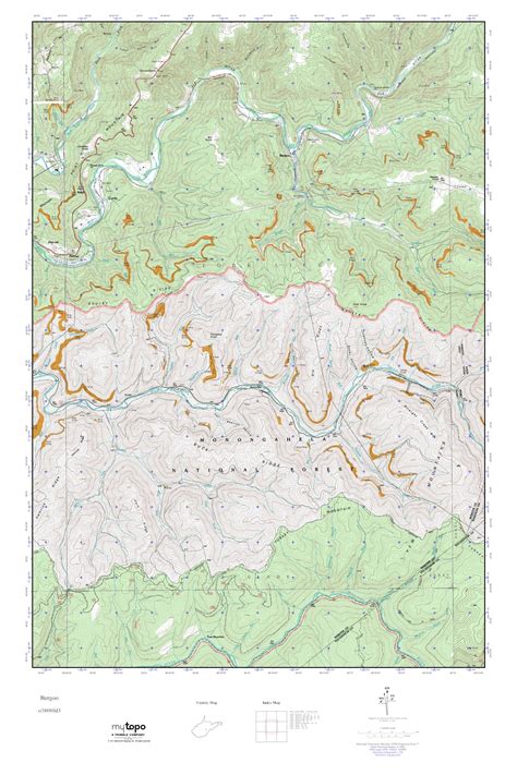 Mytopo Bergoo West Virginia Usgs Quad Topo Map