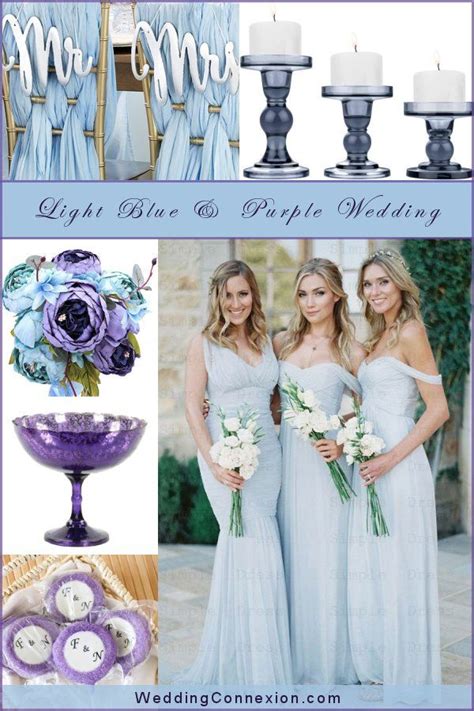 Modern Light Blue And Purple Wedding Elegant Wedding Ideas Purple