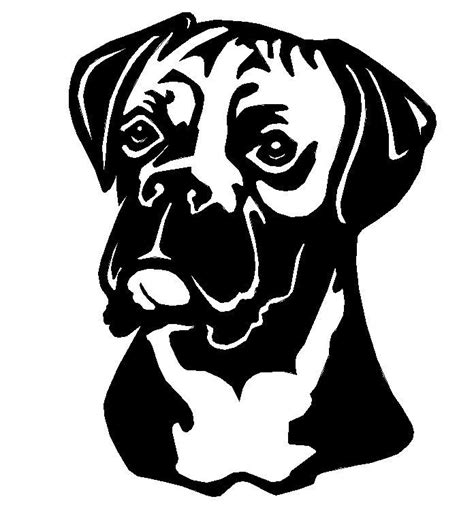 Boxer Dog Face Outline Boxer Dog Tattoo Boxer Dogs Facts Dog Outline
