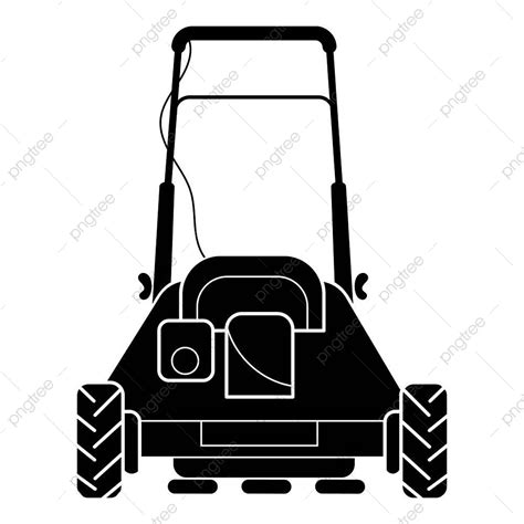 Lawn Mower Silhouette PNG Images Back Of Lawn Mower Icon Equipment Cutting For PNG Image For