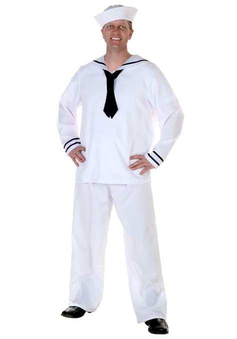 Mens White Sailor Costume Halloween Costumes