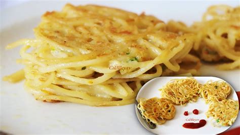 Crispy Noodle Cake Recipe Spaghetti Cake Recipe Youtube
