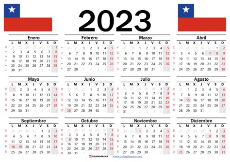 Calendario 2023 Chile Con Festivos Pdf