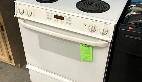 White GE Electric Stove