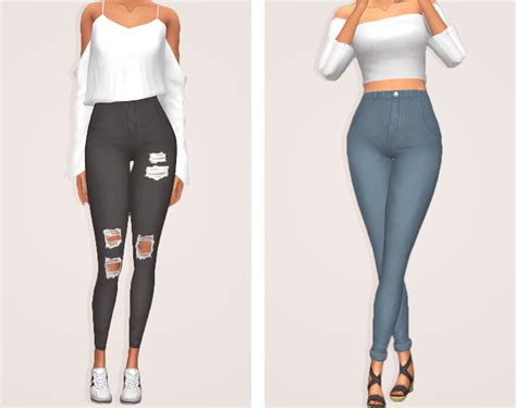 Sims 4 Ccmmmods Coastal Jeans