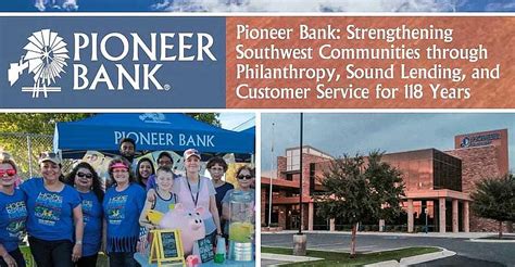 Pioneer Bank Strengthening Southwest Communities Through Philanthropy