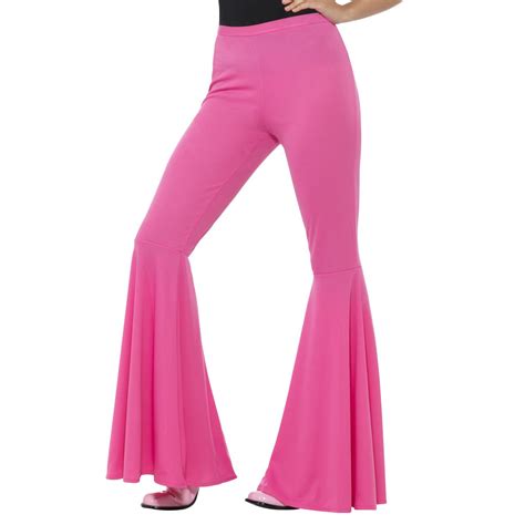 Ladies Hippy Flares 1960s 1970s 70s Flared Trousers Adult Disco Fancy Dress Ebay