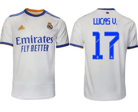 Men 2021 2022 Club Real Madrid Home Aaa Version White 17 Soccer Jerseys