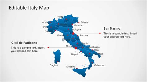 Editable Italy Map Template For Powerpoint Slidemodel