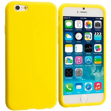 Yellow Silicone Soft Skin Case Cover For Apple Iphone 6 6s 47