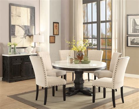 Check out our dinner table chairs selection for the very best in unique or custom, handmade pieces from our dining chairs shops. Nolan Dining Table 72845 5Pc Set in Weathered Black by Acme