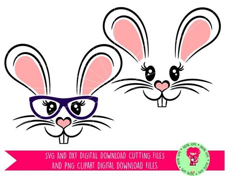 Easter bunny face svg cuttable designs 600 x 600px 91.84kb. Rabbit Face, Easter svg / dxf / eps / png files. Digital ...