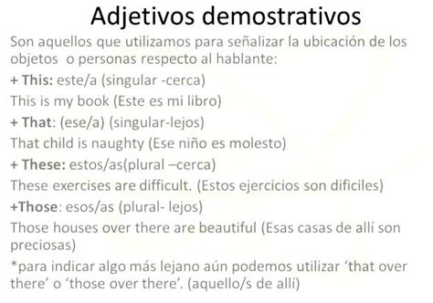 Adjetivos Demostrativos En Inglés Aprendo En Inglés