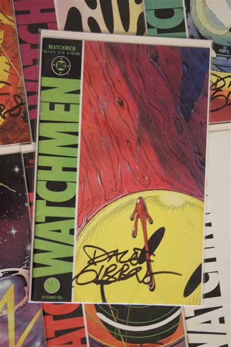 Watchmen All Original Comic Issues All Signed By Dave Gibbons Plus