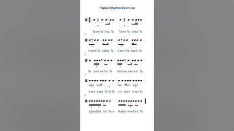 Another Triplet Rhythm Exercise To Improve Sight Reading Shorts Youtube