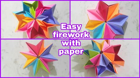 Fireworks Origami How To Make Magic Paper Fireworks Easy Paper