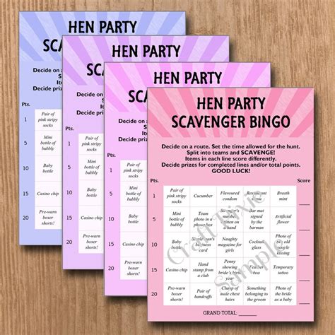 Hen Party Bingo