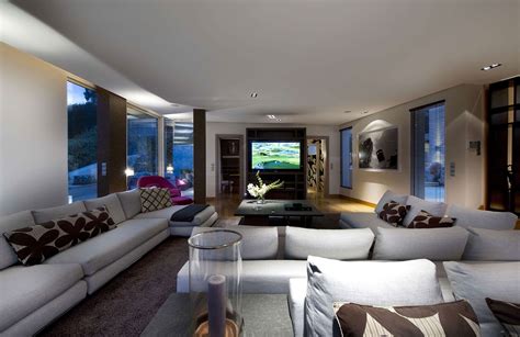 Large Modern Living Room Design With White Chaise Lounge Intended For 26 Perfect Lounge Living