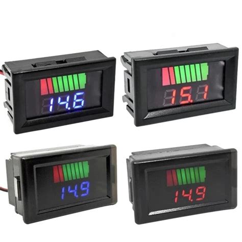 Car Battery Charge Level Indicator 12v 24v 36v 48v 60v 72v Lithium