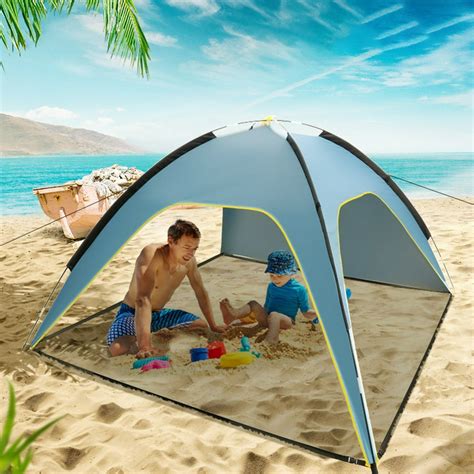 Akoyovwerve Beach Tent Sun Shelter With Spf Uv 50 Protection Beach Sun Shelter Canopy Cabana