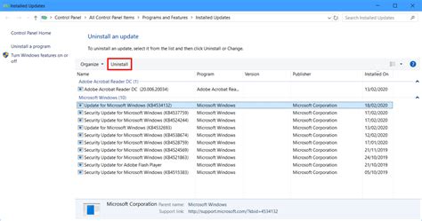 How To Uninstall Or Remove Installed Windows Update