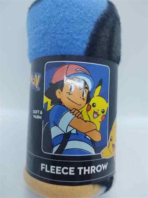 Pokemon Pikachu And Ash Ketchum Best Friends Plush Throw Blanket 40x50