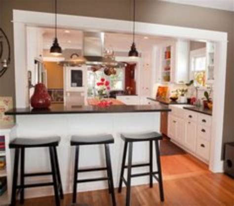 By opening the wall and allowing the sightlines to expand beyond the kitchen, you create the perception of more space without the cost of creating more square footage. 60 Stunning Half Wall Kitchen Designs Ideas | Kitchen design open, Open kitchen, living room ...