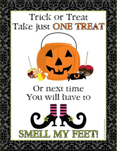 Im Reading Trick Or Treat Candy Sign On Scribd Happy Halloween Signs