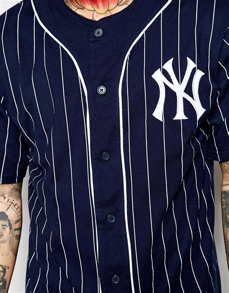 Majestic New York Yankees Longline Baseball Jersey Exclusive To Asos In