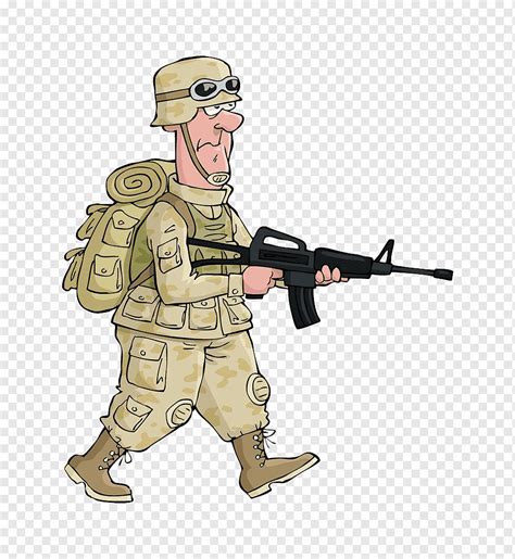 Soldier Cartoon Drawing American Soldiers People War Infantry Png