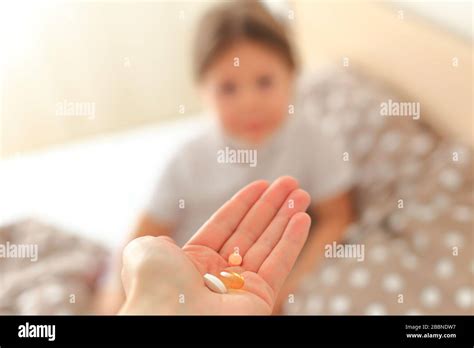 Little Girl Is Sick In Quarantine At Home Stock Photo Alamy