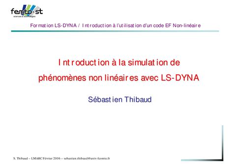 Introduction à Ls Dyna By Sébastien Thibaud Issuu