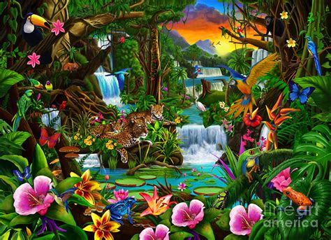 Beautiful Rainforest Digital Art By Gerald Newton