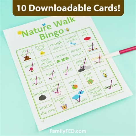 Nature Walk Bingo—10 Downloadable Cards For An Easy Outdoor Adventure