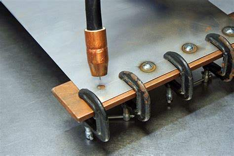 Using A Copper Backing Strip When Filling Holes By Welding