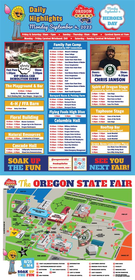Daily Schedules Oregon State Fair