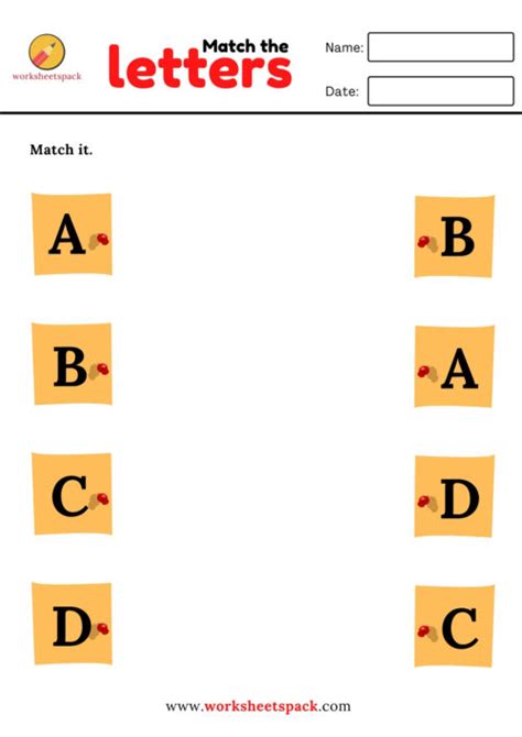 Alphabet Matching Worksheets Uppercase Letters Printable And Online