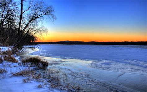 Filegfp Sunset Over Wisconsin River In Winter Wikimedia Commons