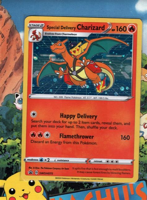 Mavin Pokémon Tcg Special Delivery Charizard Swsh075 Pokemon Center Promo Nm