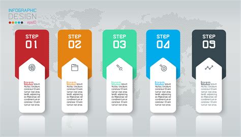Business Infographic With 5 Steps 538852 Vector Art At Vecteezy