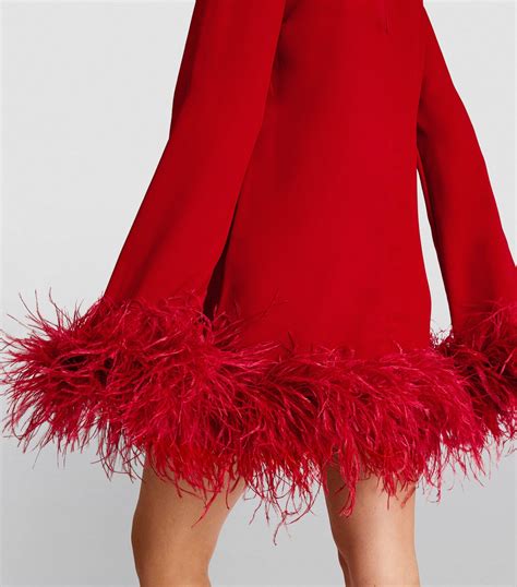 Taller Marmo Ostrich Feather Gina Mini Dress Harrods Ie