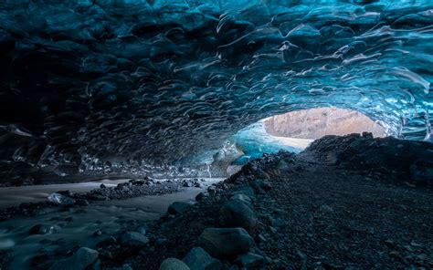 Cueva De Rocas De Hielo Fondo De Pantalla 4k Hd Id9833