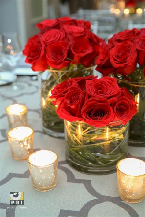 30 Beautiful Red Rose Wedding Centerpiece For Your