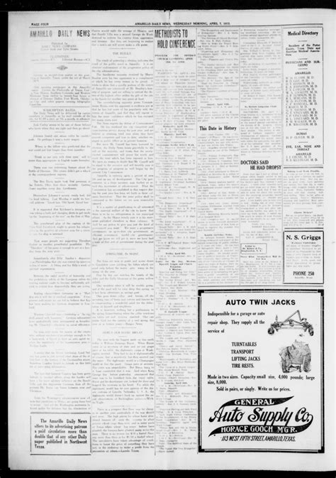 Amarillo Daily News Amarillo Tex Vol 4 No 133 Ed 1 Wednesday