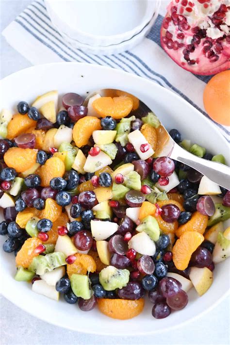 A generous scoop of tuna, egg, seafood or chicken salad on a bed of lettuce with. Easy Winter Fresh Fruit Salad | Mel's Kitchen Cafe ...