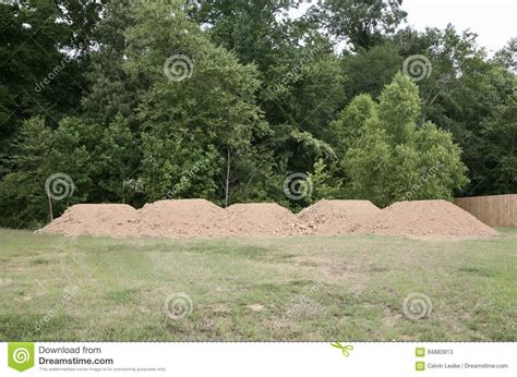 Dirt Mounds Stock Image Image Of Roadway Digger Prepped 94883913