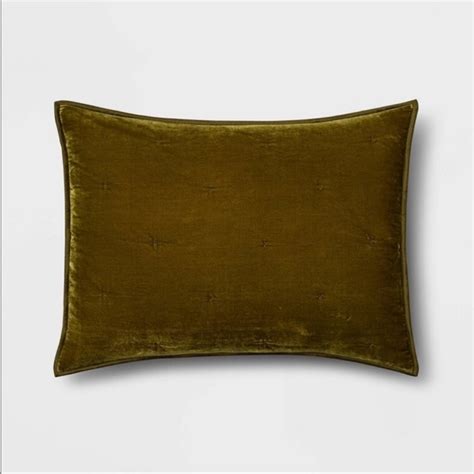 Opalhouse Bedding Opalhouse Velvet Tufted Pillow Case Moss Standard