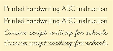 Educational Cursive Fonts To Teach Primary Children 3 11 Handwriting